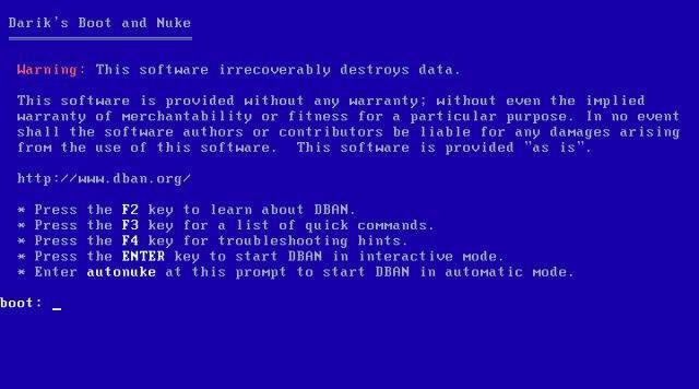 Erst nachdem gründlichen Putzen der Festplatte sollte man einen PC neu aufsetzen, den man weitergeben will DBAN