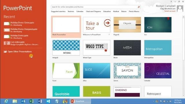 In der Testversion könnt ihr PowerPoint 60 Tage lang kostenlos benutzen download-microsoft-powerpoint-2013-screenshot-1-content