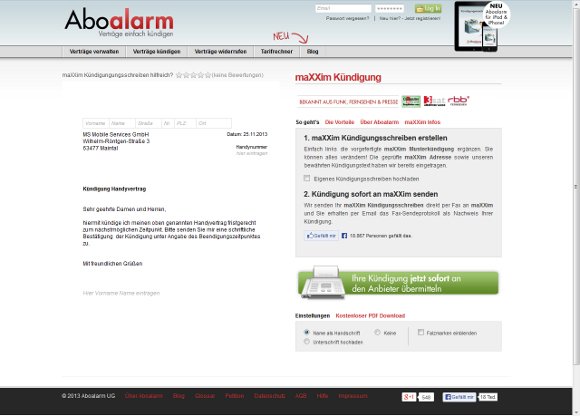 Die Kuendigung maXXim Vorlage kann euch einige Arbeit ersparen Kuendigung maXXim Vorlage