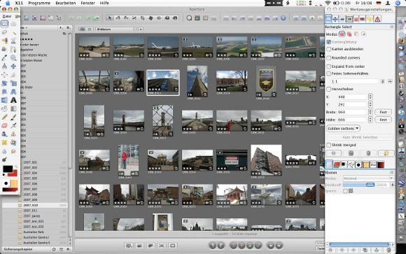 Die Bedienoberfläche von GIMP für Mac GIMP für Mac