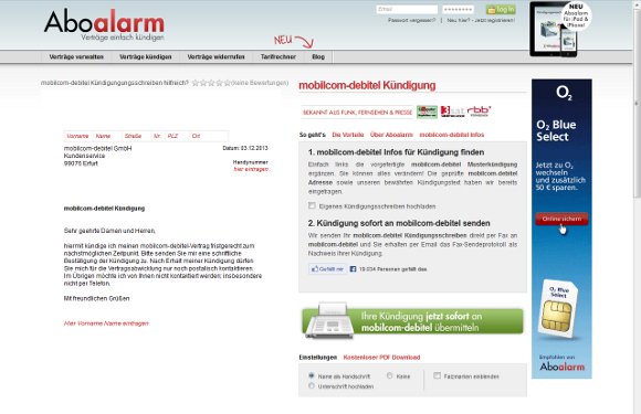 Die Kündigung mobilcom debitel Vorlage kann euch einigen Aufwand ersparen Kündigung mobilcom debitel Vorlage