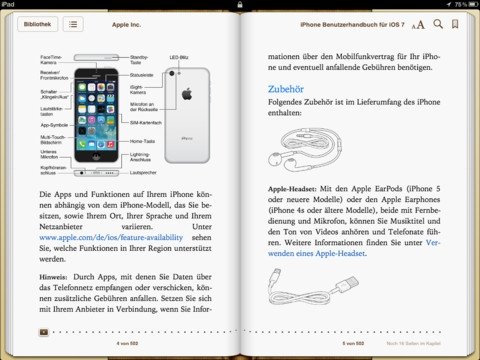 iPhone-Handbuch in iBooks