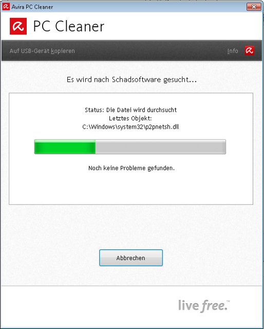 Avira PC Cleaner prüft euren Rechner gründlich auf Malware Avira PC Cleaner Suchlauf