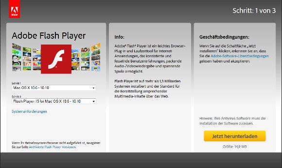 Adobe flash player mac os x