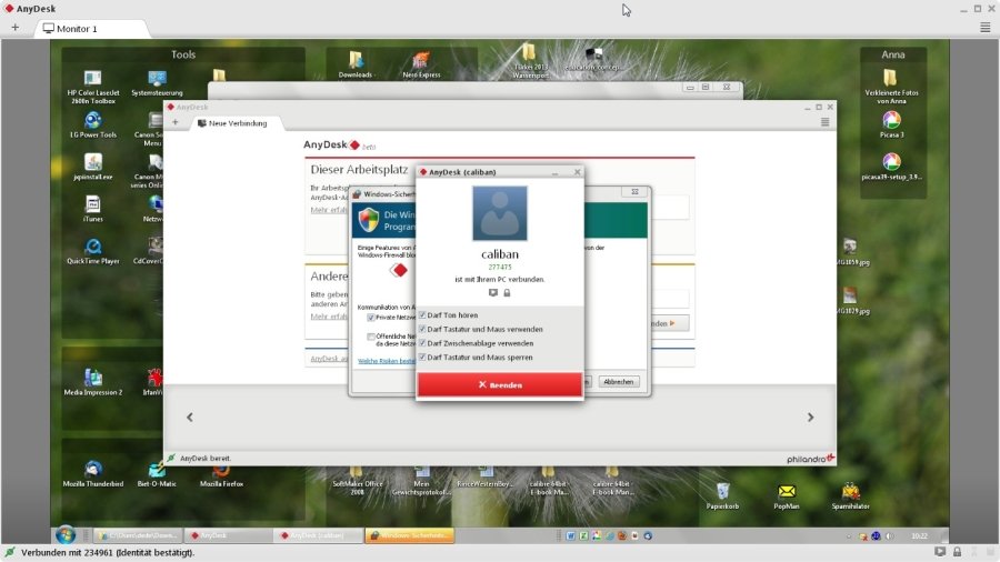 bildschirm teilen anydesk
