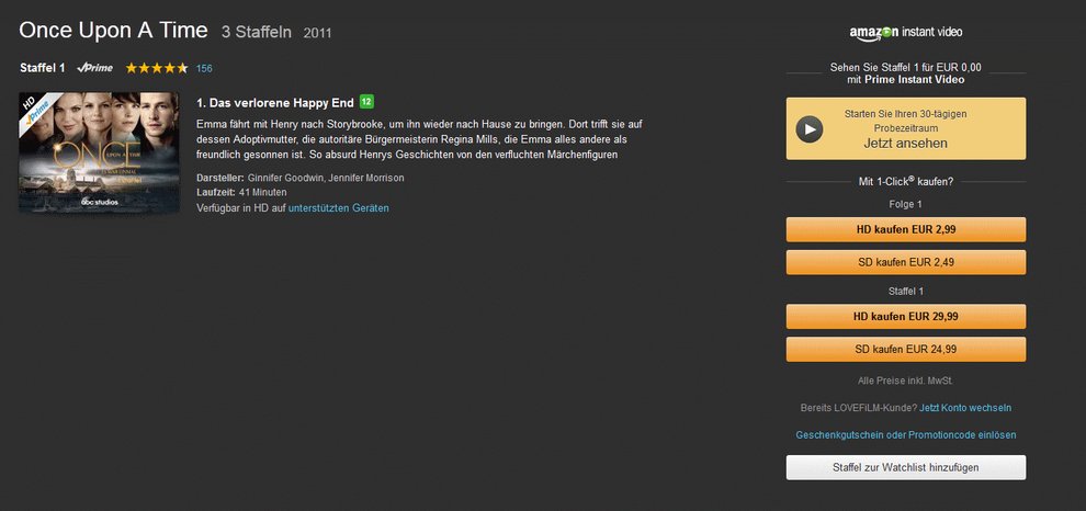 Once Upon a Time bei Amazon