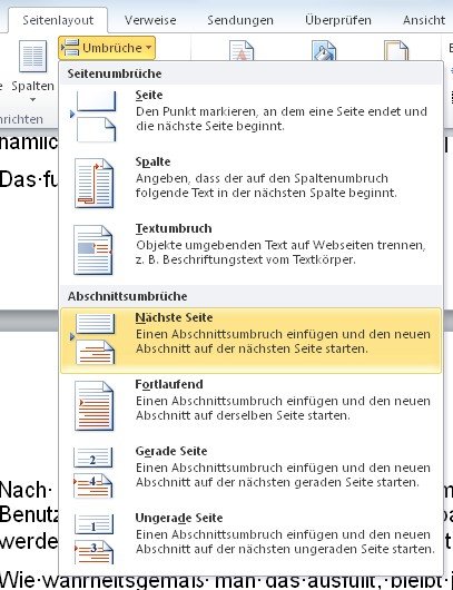 Word Einzelne Seite Ins Querformat Umstellen