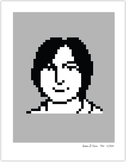 Steve Jobs als Icon aus 32 mal 32 Pixeln, Quelle: Kare.com
