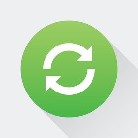 Das typische Symbol für eine Synchronisierung in der IT.