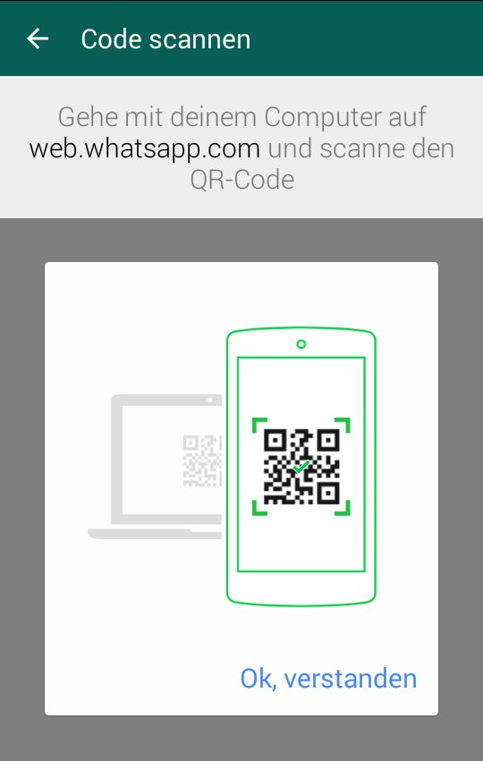 WhatsApp Laptop QR-Code scannen