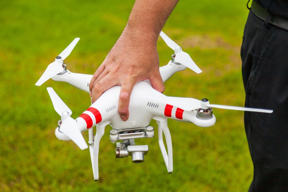 flying drone with camera