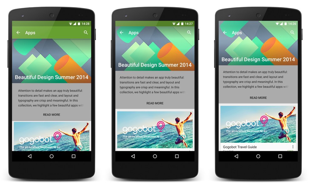 Die Entwicklung der Play Store-App von Version 5.2 bis 5.4