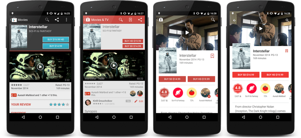 Der Play Store im Wandel der Zeit.