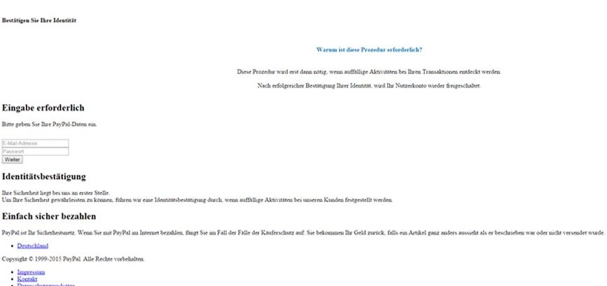 paypal phishing merkwürdige transaktion