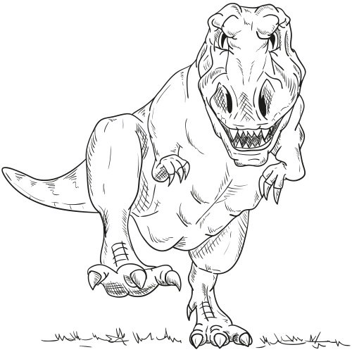 ausmalbilder t-rex kostenlos