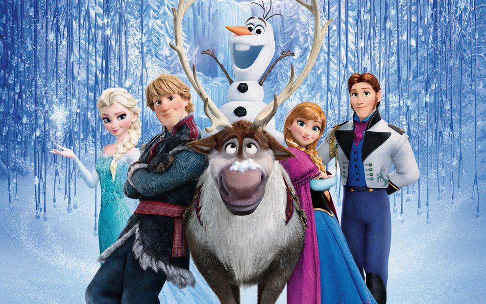 Elsa, Lisa, Olaf und der Rest der Truppe aus "Die Eiskönigin: Völlig unverfroren!" (Frozen)