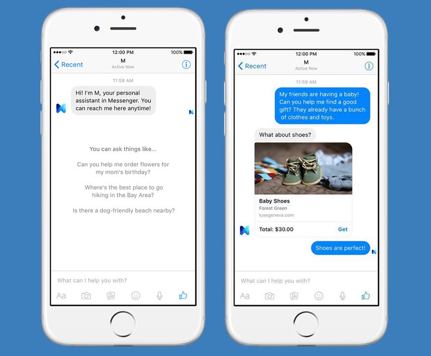 Facebook M: Ihr stellt dem Assistenten gewöhnliche Anfragen oder konkrete Aufgaben.
