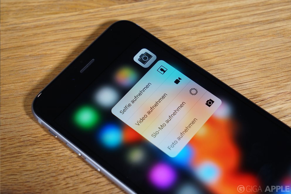 Quick Actions von iOS 9 auf dem iPhone 6s Plus