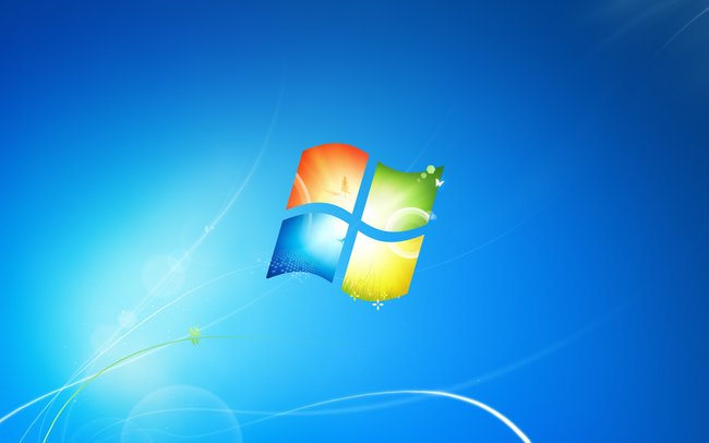 Das Standard-Hintergrundbild von Windows 7.