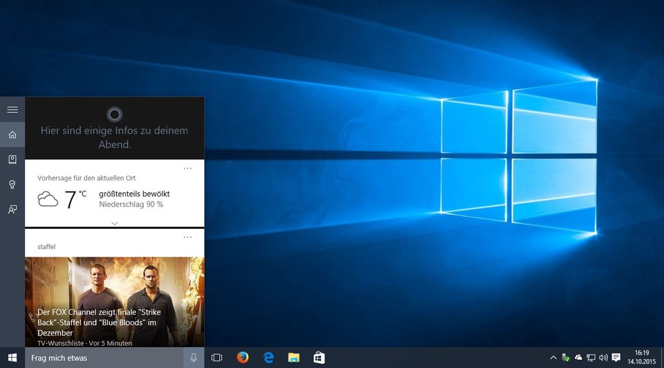 Windows 10: Cortana lässt sich mittlerweile ohne Microsoft-Konto nutzen.