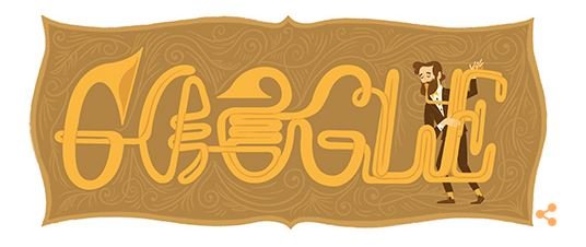 Adolphe Sax Google Doodle