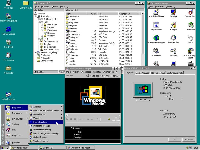 Windows 95 war ein großer Schritt für Microsoft. (Bild: Wikipedia) Windows 95 war ein großer Schritt für Microsoft. (Bild: Wikipedia)