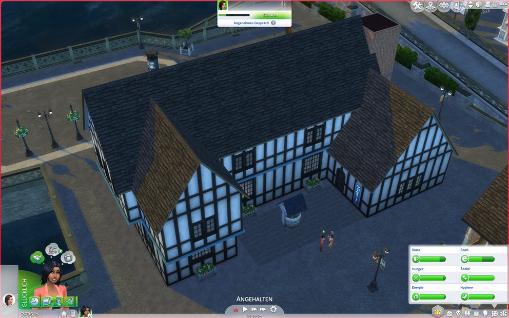 Die Gebäude in Windenburg sind, so die Macher, ein paar Städten Europas nachempfunden. Das hier ist der Club der Stadt.