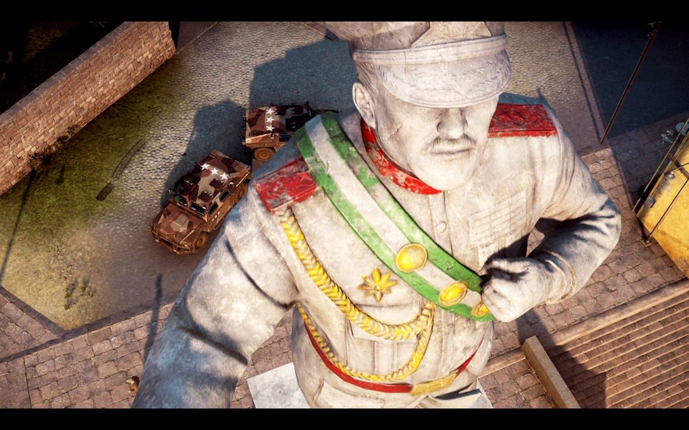 Die Statue des Diktators und Generals ist in fast jeder Siedlung zu finden