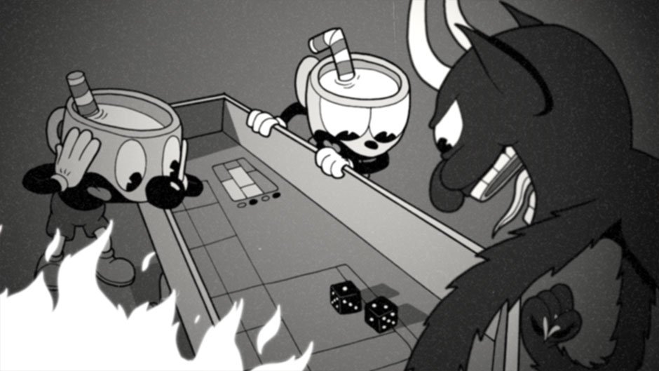 Cuphead und Mugman haben beim Würfeln gegen den Teufel verloren und müssen sich nun seinen Herausforderungen stellen.