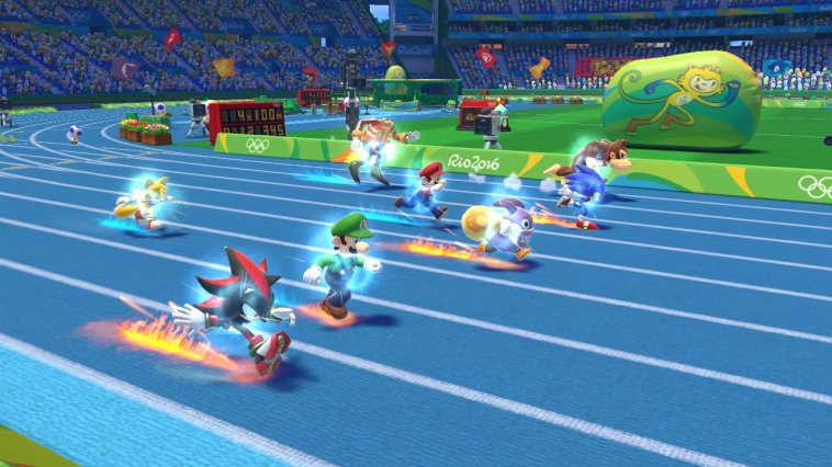 Mario und Sonic bei den Olympischen Spielen in Rio 2016: Klassische Disziplinen wie der 100m-Lauf dürfen natürlich nicht fehlen.