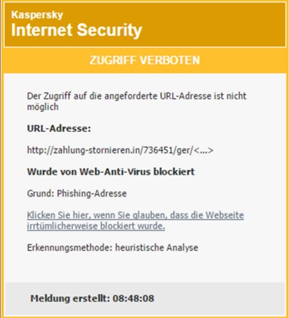 Eine solche warnung erhält man wenn das handy ausreichend geschützt ist