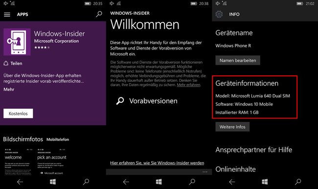 Die App installiert Windows 10 Mobile auf dem Windows Phone.