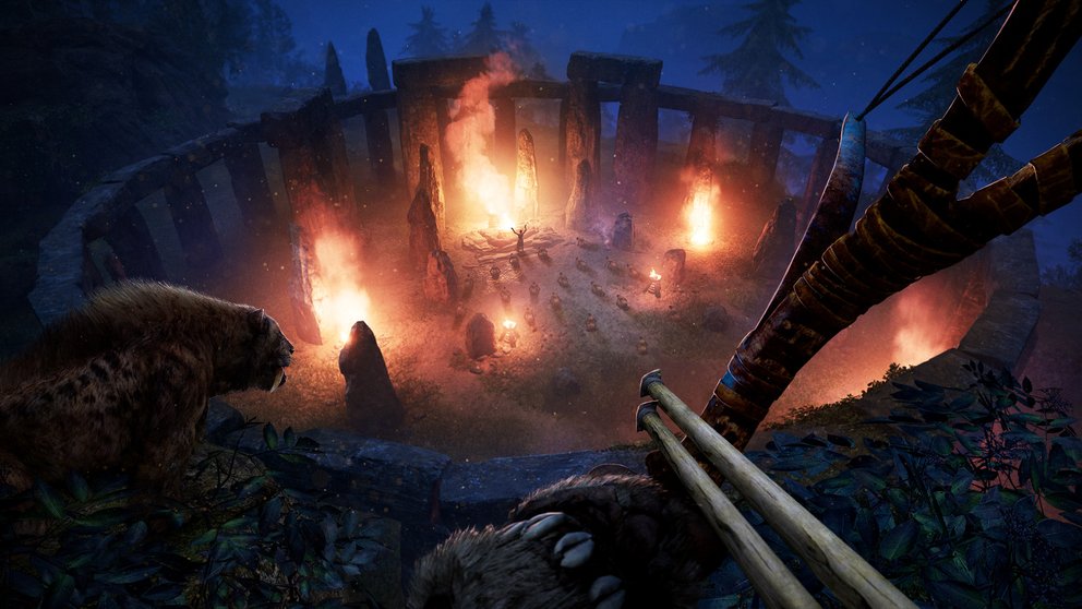 Wie in den Vorgängern ist es auch in Far Cry Primal wieder möglich, sich an den Gegner anzuschleichen.