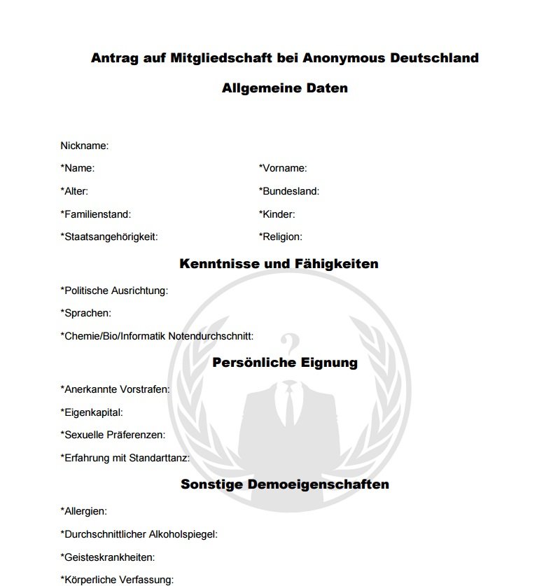 ironischer antrag zum beitritt bei anonymous