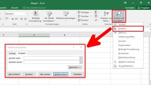 Excel: Suchen und Ersetzen (Text & Zahlen) – so geht's
