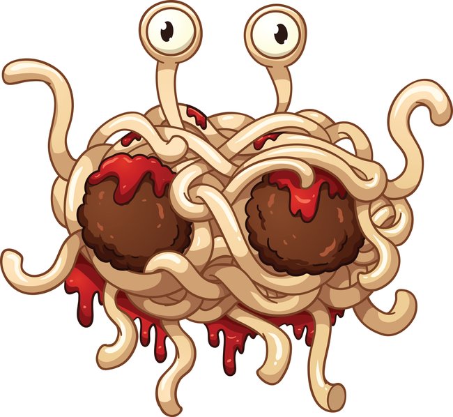 Das Spaghettimonster.