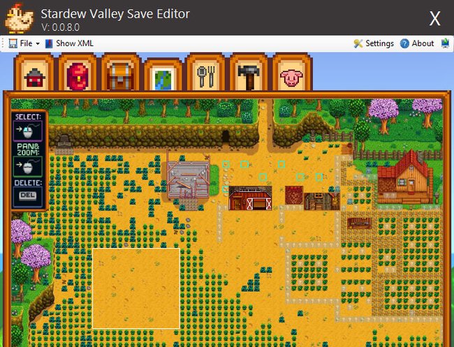 Stardew Valley: Mit dem Save Editor könnt ihr eure Farm editieren und Gebäude versetzen.