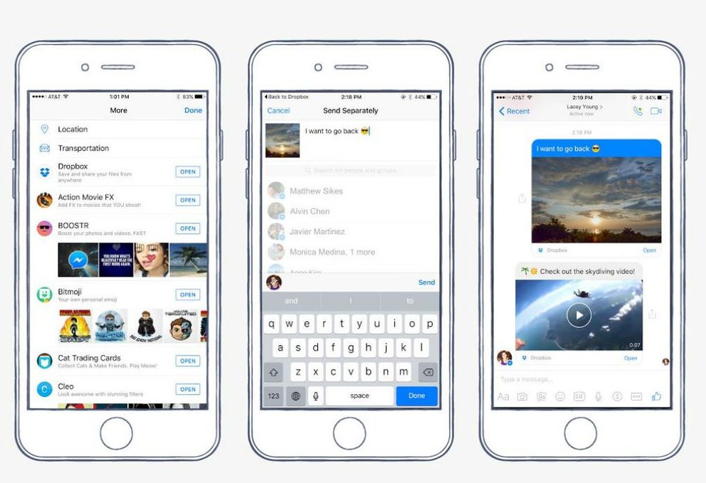 Facebook Messenger Dropbox