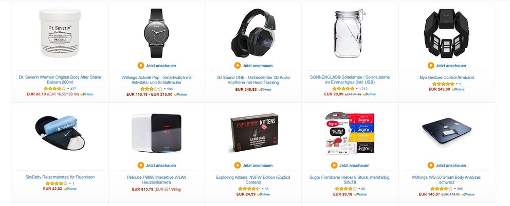 Amazon Launchpad Sortiment