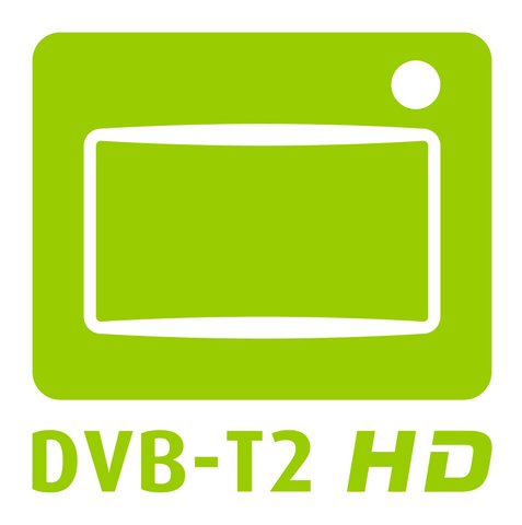 Das DVB-T2 HD-Logo kennzeichnet Geräte, die den neuen Standard unterstützen und mit einer (meist zusätzlich zu kaufenden) Decoder-Karte verschlüsselte Programme anzeigen können.