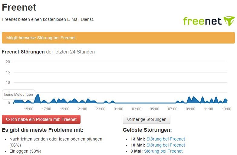 Freenet-Störung