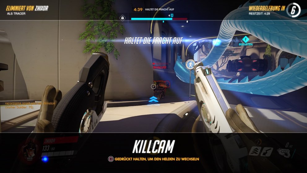 Nach eurem Ableben zeigt euch eine Killcam-Einstellung aus der Sicht eures Gegners noch einmal, was ihr falsch gemacht habt.