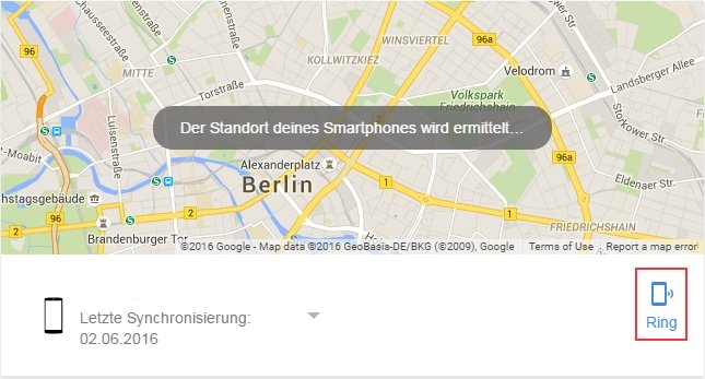 Handy verloren Smartphone finden Google Ring