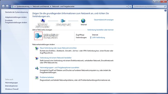 Windows 7 Netzwerk löschen Netzwerk- und Freigabecenter