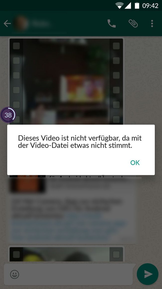 WhatsApp kann das GIF-Video nicht abspielen.