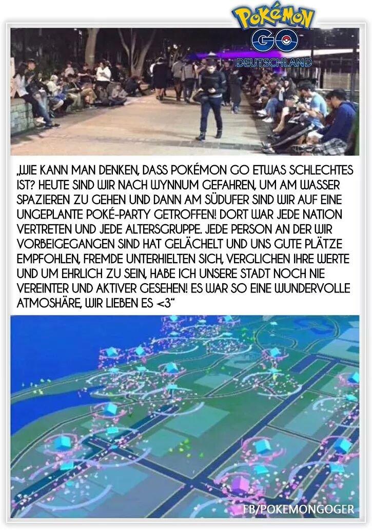Neben vielen negativen Schlagzeilen gibt es auch zahlreiche positive Erfahrungsberichte wie diesen. (Quelle: facebook.com/pokemongoger)