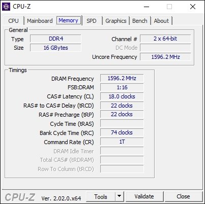 Arbeitsspeicher auslesen RAM Memory CPU-Z