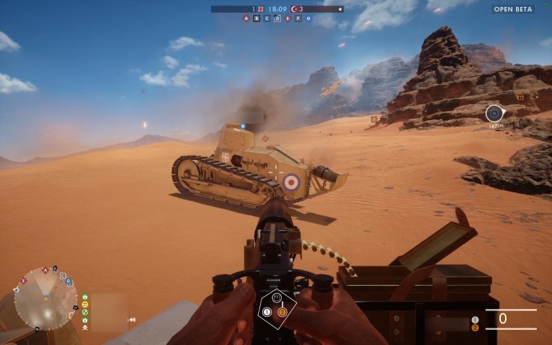 Kämpft ihr gegen Panzer, solltet ihr euch verstecken oder es euch mit einem Teamkollegen auf einem Doppeldecker bequem machen.