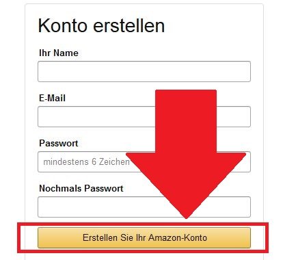 Amazon Konto registrieren