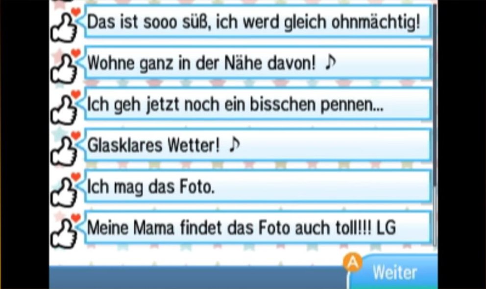 Manchmal findet ihr hier Tipps wie "Zu viel Wasser auf dem Bild!", oftmals sind es aber auch nichtssagende Kommentare.
